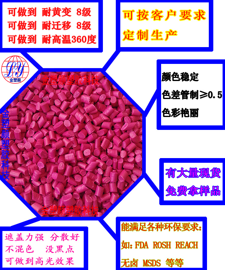 無鹵洋紅色母粒